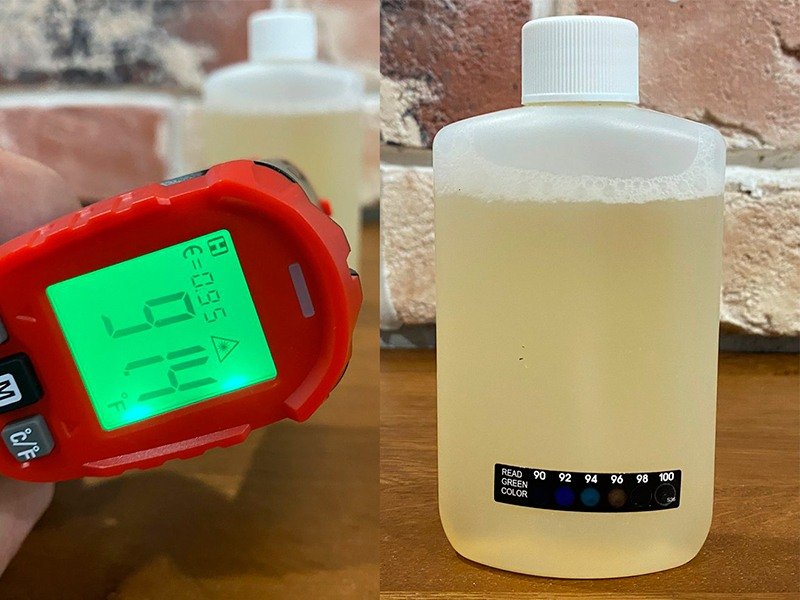 x steam urine temperature strip check